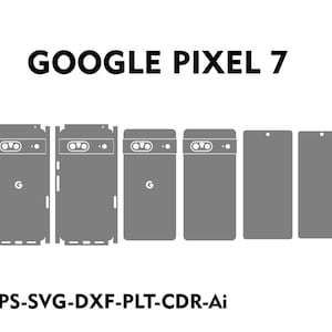 Archivo vectorial de plantilla de máscara de Google Pixel 7