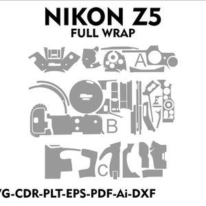 nikon z5 Skin Template Vector file