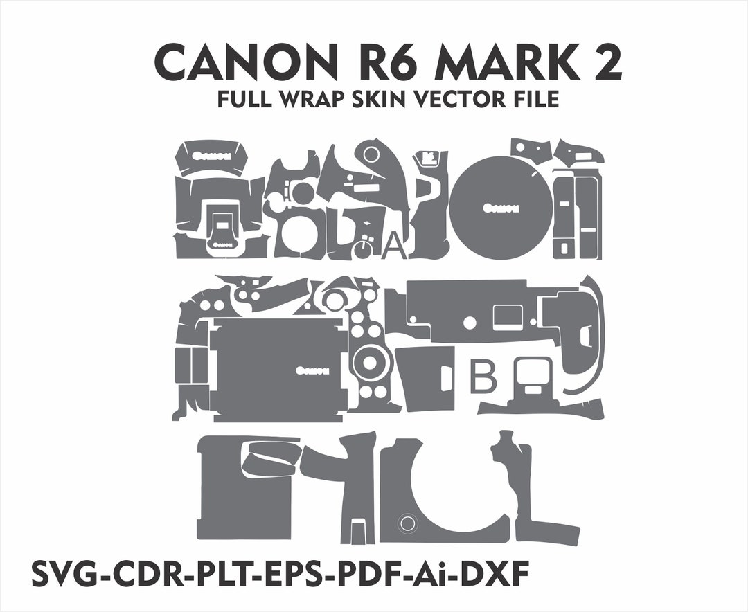 Hypronic R6 Vector Canon R6 Mark2 Skin Template Vector File Skin Layout Skin Die Cut - Etsy
