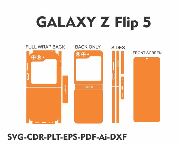 Galaxy Z Fold Flip 5 Skin Template Vector File Skin Die Cut