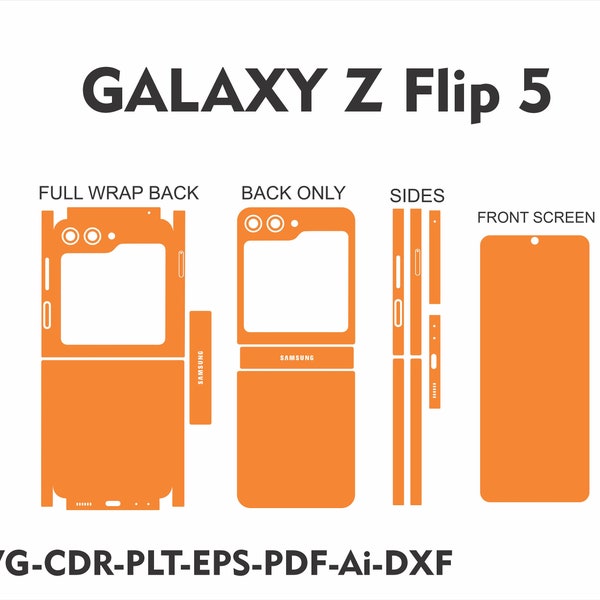 galaxy z fold flip 5 Skin Template Vector file skin die cut