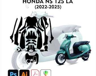 Honda NS125LA 2022-2025 PPF and wrap template vector cut file exact fit