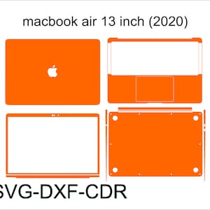 MacBook air 13 inch (2020) skin cover svg cut template vector, , Silhouette, Vector, Vinyl File, Cricut