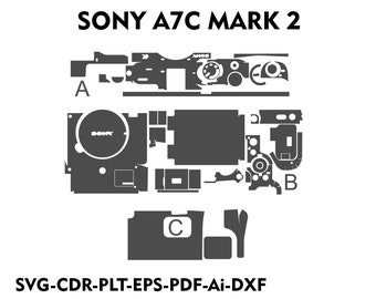sony a7c mark 2  a7cii skin vector skin template skin die cuts