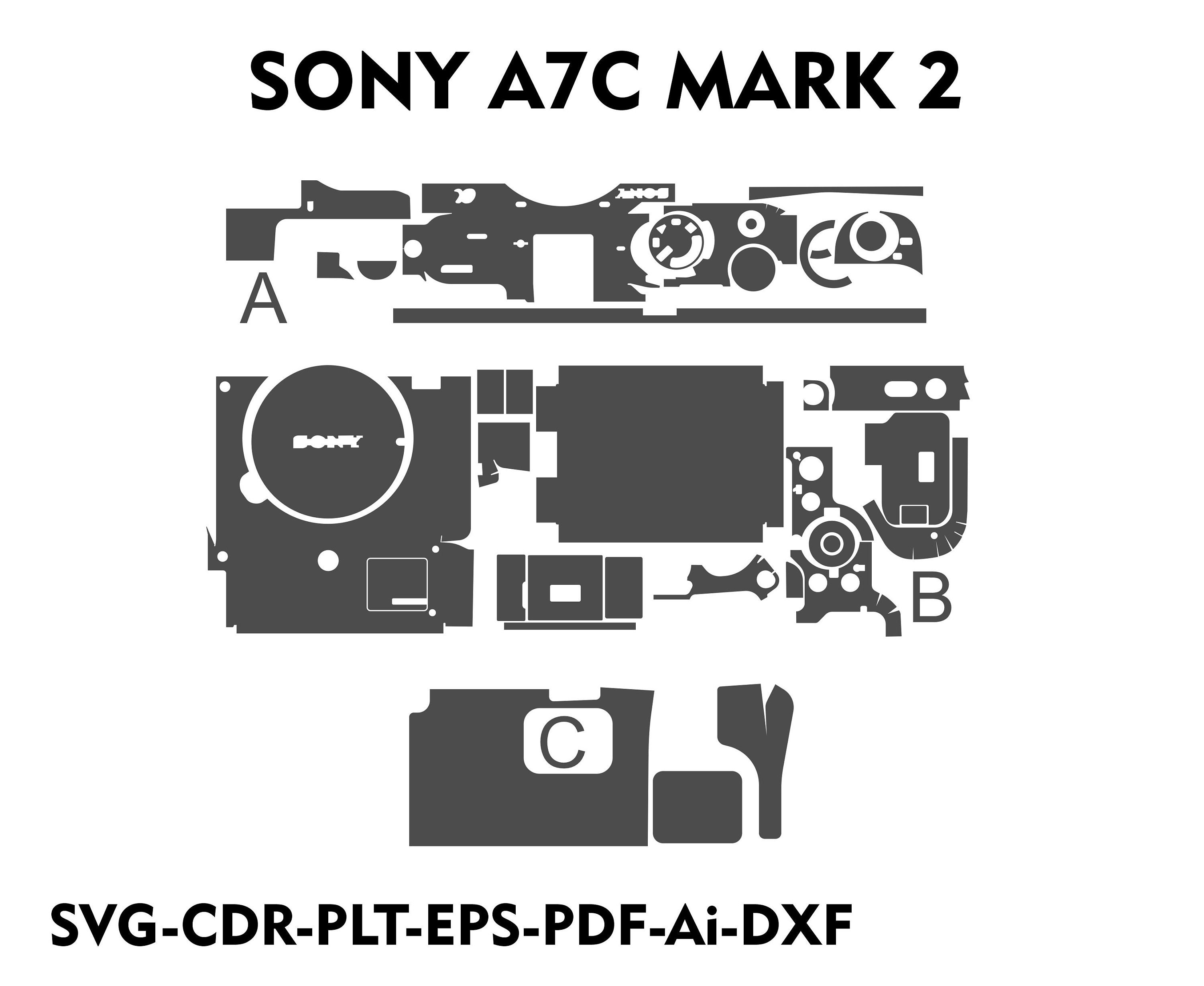 sony a7c mark 2 a7cii skin vector skin template skin die cuts
