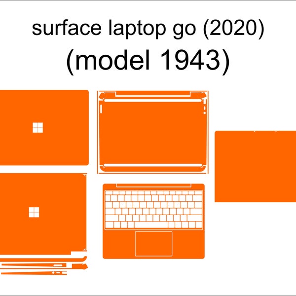 surface laptop go (2020) skin cover svg cut template vector, , Silhouette, Vector, Vinyl File, Cricut