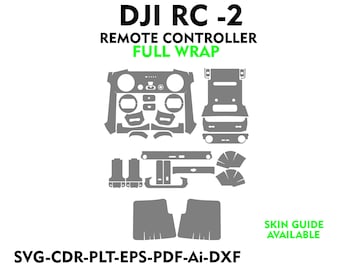 dji RC 2 remote controller skin vector template full wrap skin cutting file
