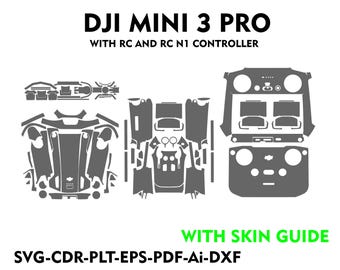 dji mini 3 pro Skin Template, 3D Design, gestanztes Skin-Layout