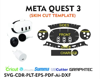 meta quest 3 skin cut file skin vector template