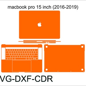 MacBook pro 15 inch (2016-2019) skin cover svg cut template vector, , Silhouette, Vector, Vinyl File, Cricut