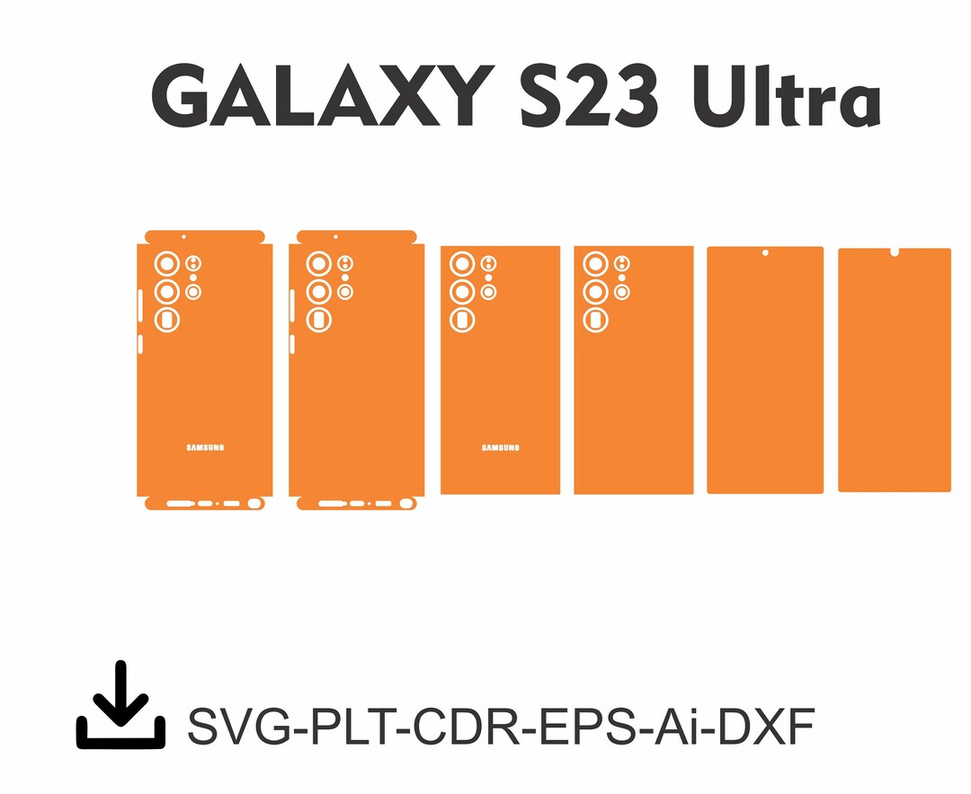 Samsung Galaxy S23 Ultra Skin Template Vector Etsy