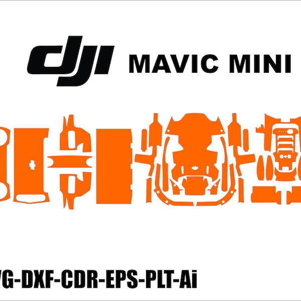 DJI Mavic Mini Skin Template Vector.