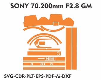 sony 70 200mm f2.8 gm Skin Template Vector file