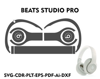 beats studio pro Skin Template Vector file templete skin die cut