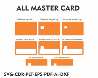 all master card atm card Skin Template Vector skin die