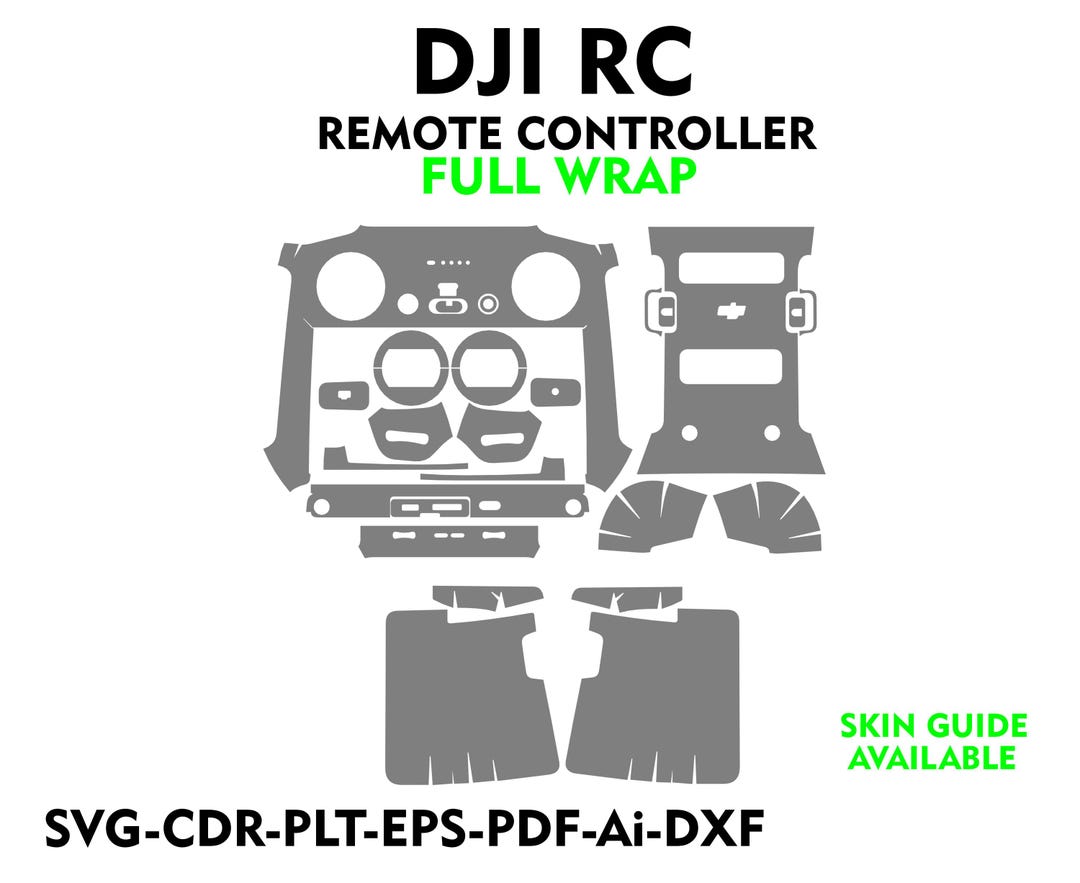 Remote Skin Dji RC Remote Controller Skin Vector Template Full Wrao Skin Cutting ...