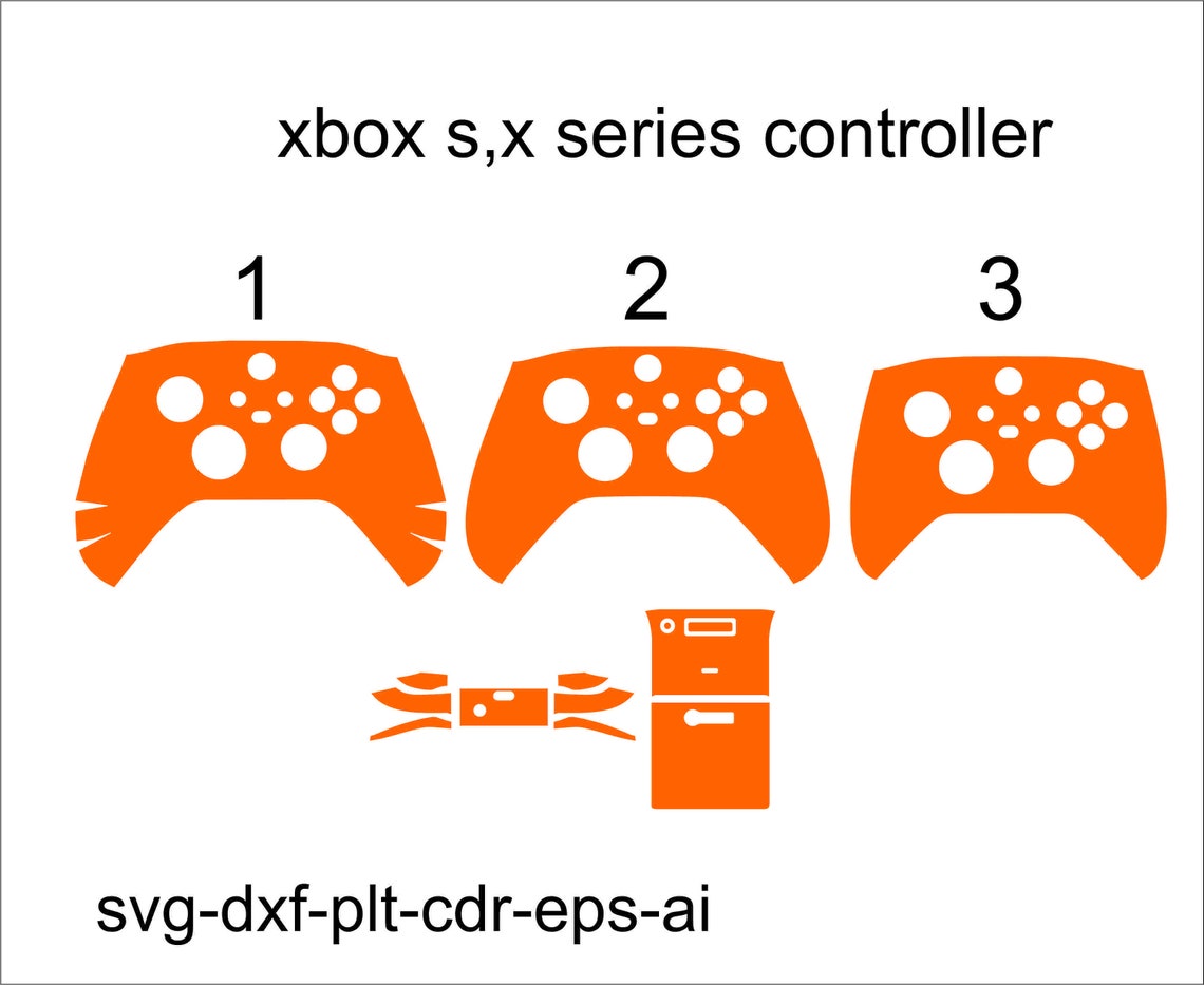 Xbox Series X Console and Controller Skin Cut Template Vector, Svg Cut ...