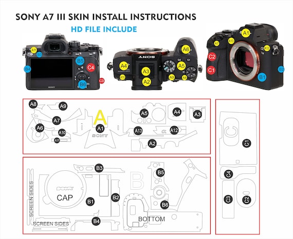 Autocollant Protection Fibre De Carbone 3M Sony A7II / A7S II / A7R II – Film Anti-Rayures, Look Sport & Élégant