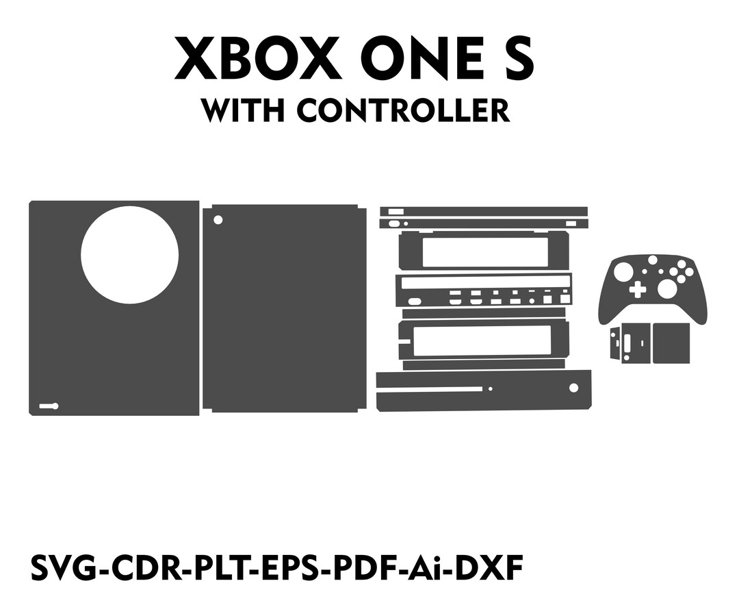 Xbox One S Skin Vector File With Controller Skin Cutting File - Etsy