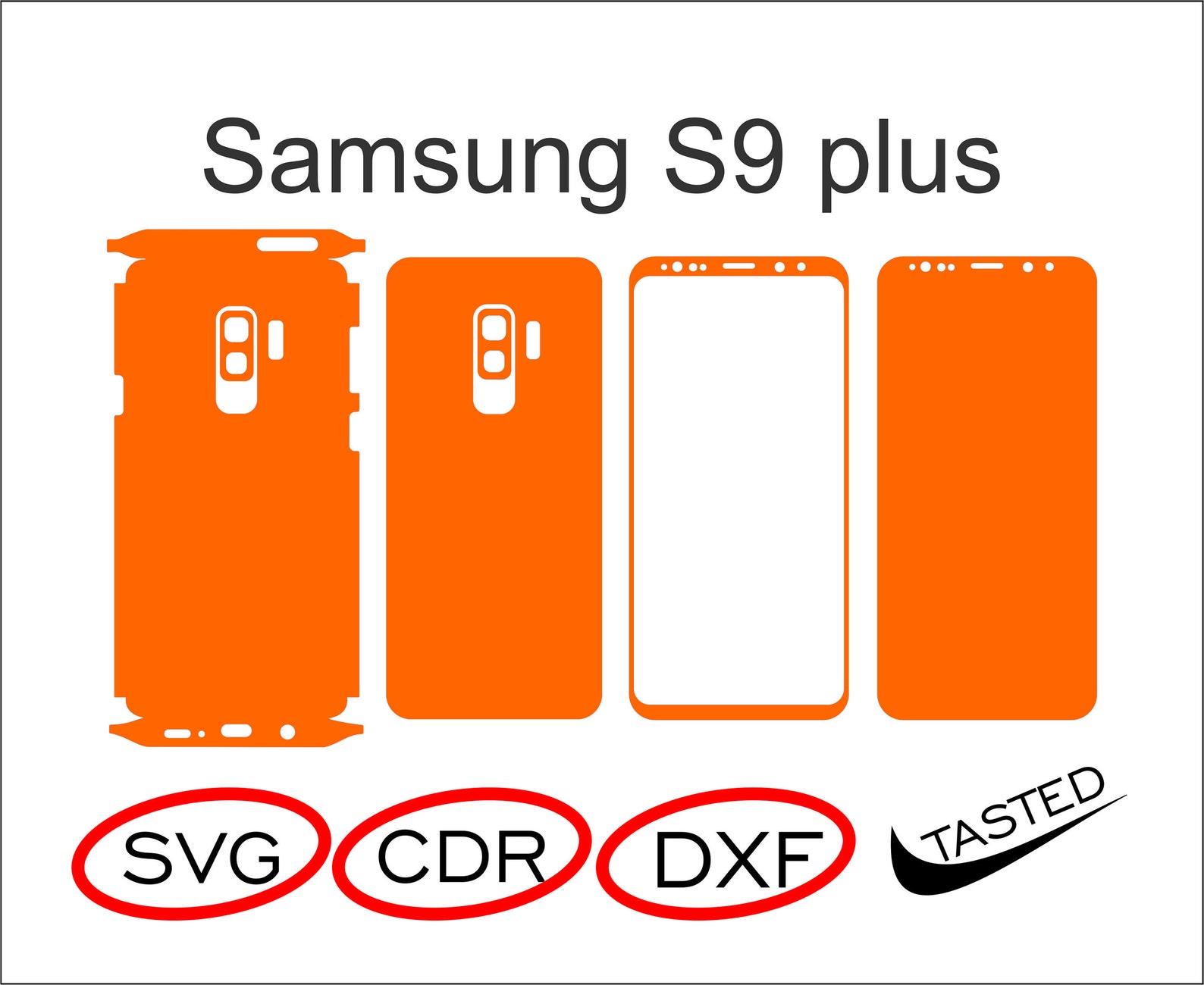 Samsung Galaxy S9 Plus Skin Cut Template Vector, Svg Cut File, Phone ...