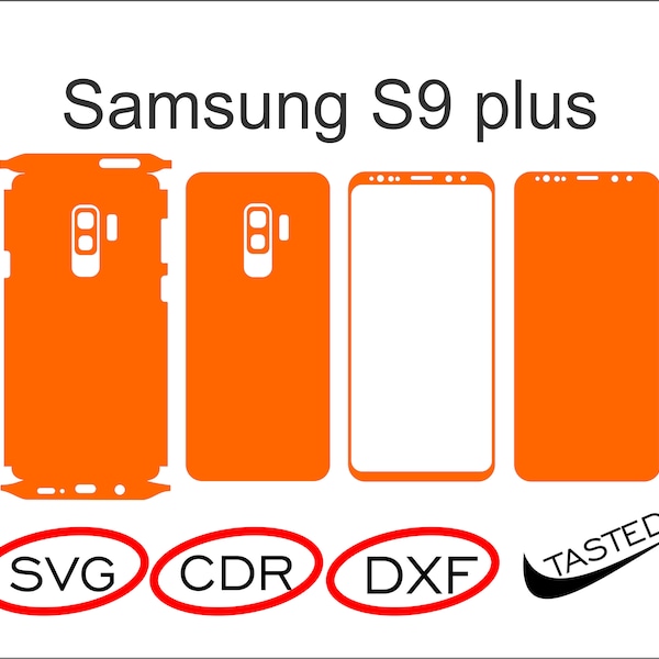 Samsung Galaxy S9 plus  skin cut template vector, svg cut file, Phone skins, Silhouette, Vinyl File, printable, cricut