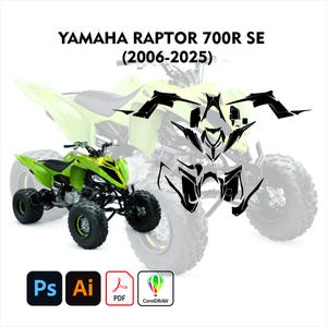 Yamaha Raptor 700R SE 2006-2025 PPF and wrap template vector cut file exact fit