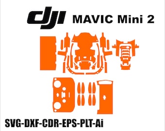 DJI Mavic Mini 2 Skin-sjabloonvector