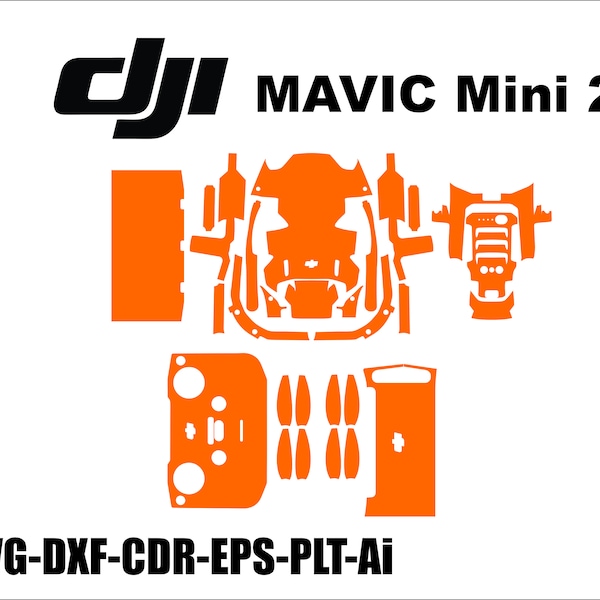 DJI Mavic Mini 2 Skin Template Vector