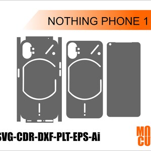 Nothing Phone 1 Skin Template Vector