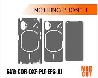 Nothing Phone 1 Skin Template Vector