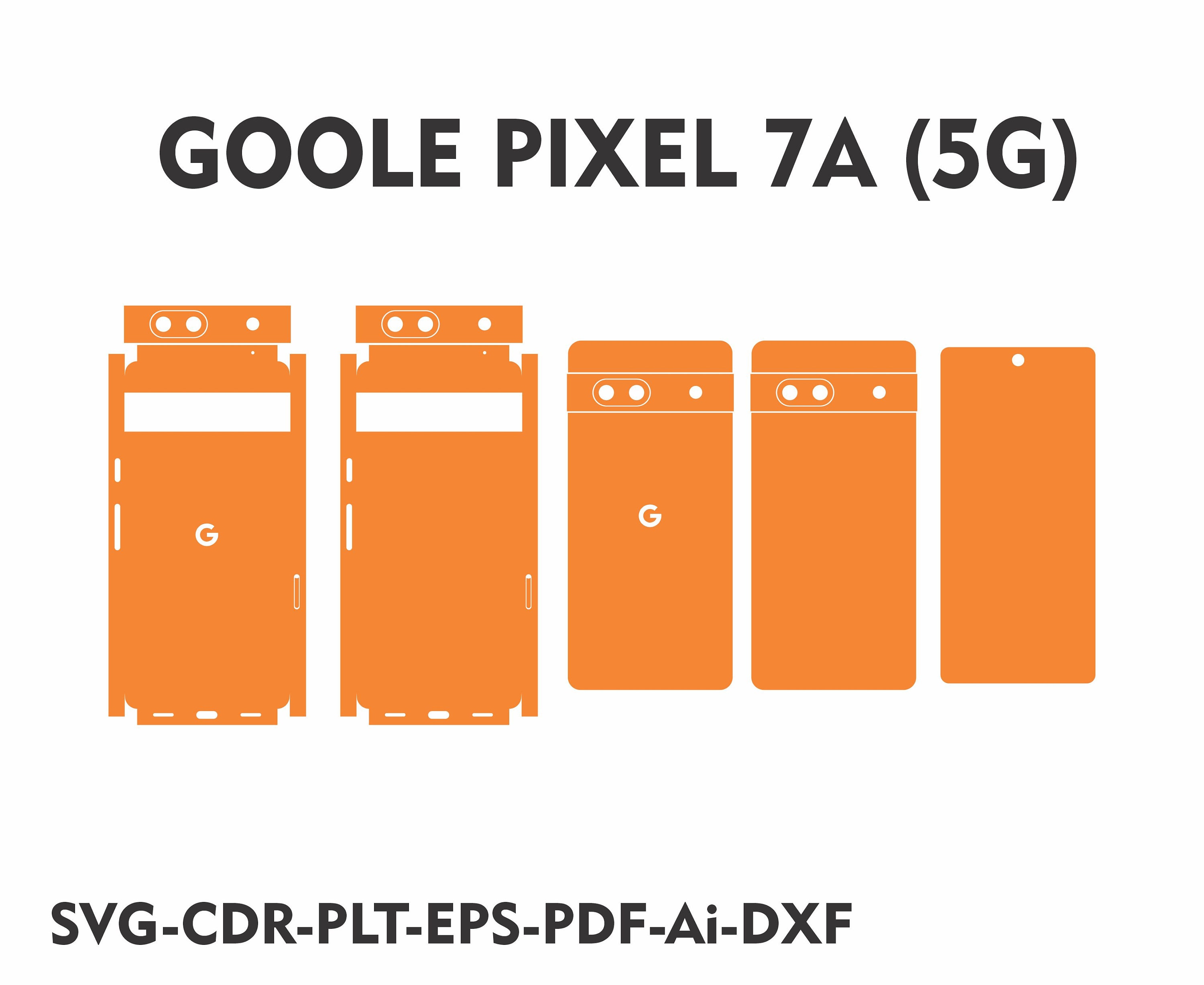 Google Pixel 7A 5G Skin Template Vector Skin Die 