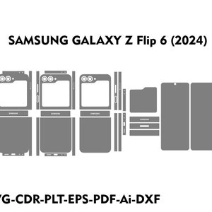 samsung galaxy z flip 6 skin vector bestand skin gestanste skin sjabloon