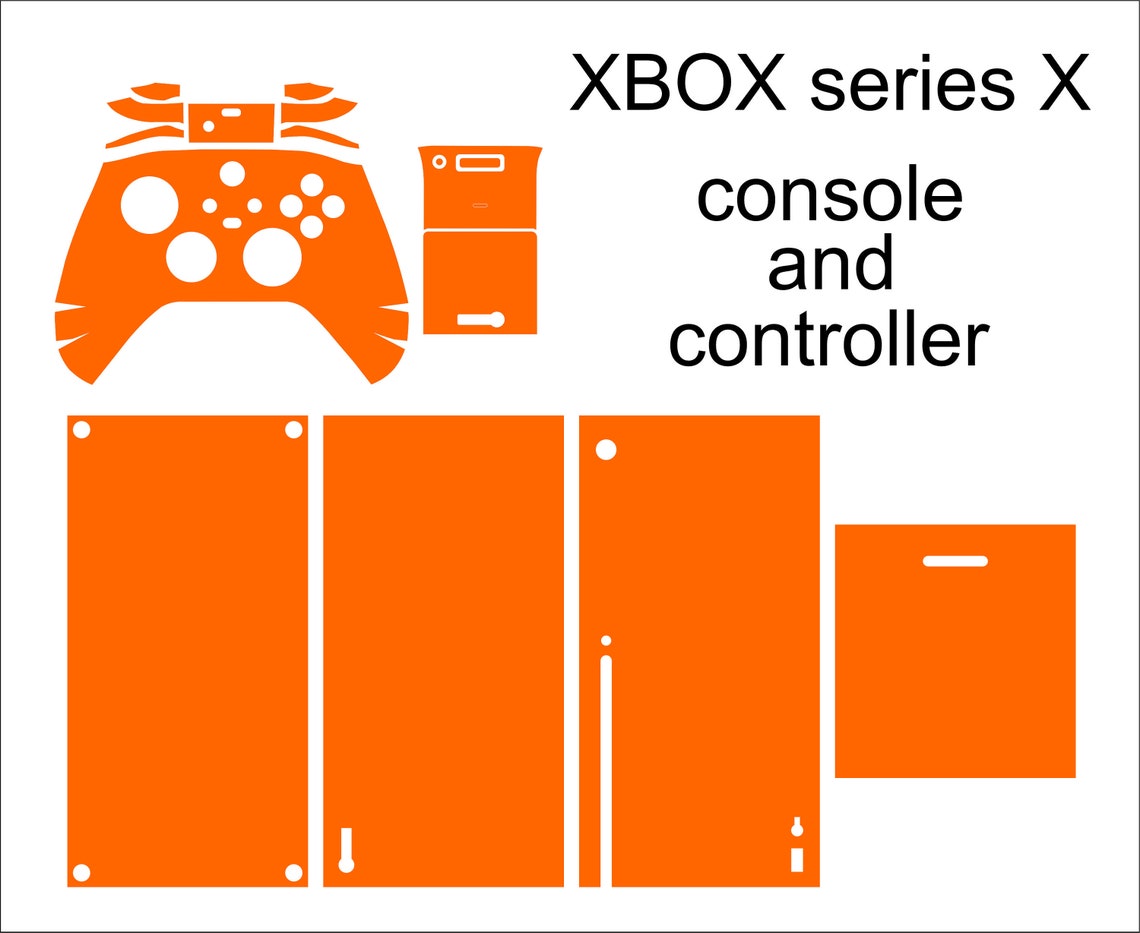 Xbox Series X Console and Controller Skin Cut Template Vector Etsy