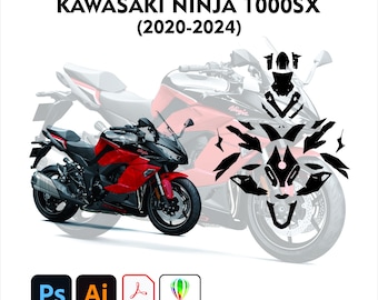 Kawasaki Ninja 1000SX 2020-2024 PPF and wrap template vector cut file exact fit