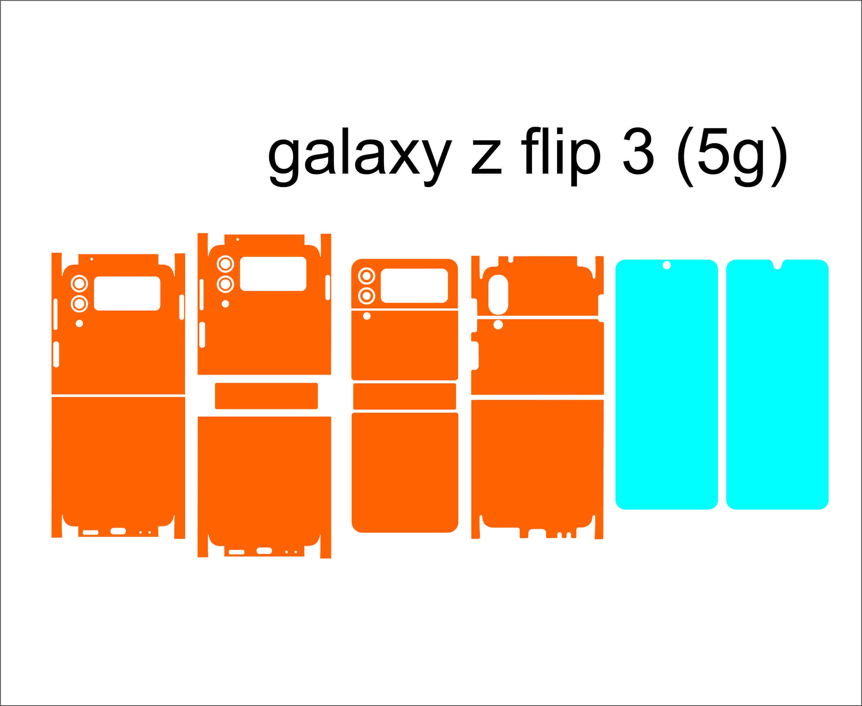 Samsung Galaxy Z Flip 3 Skin Cut Template Vector, Svg Cut