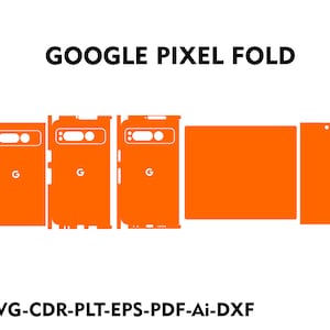 file vettoriale del modello skin di Google Pixel Fold