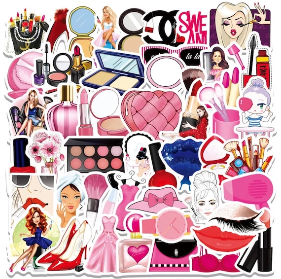 50 PCS Girly Stickers Makeup Stickers Laptop Stickers Etsy