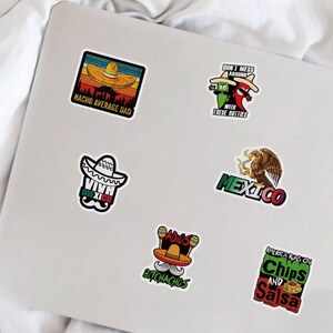 Mexican stickers, Mexico stickers, Mexico, Mexican phrases, Mexican culture, laptop stickers, vinyl stickers, waterproof , Pack of 50 Pieces image 3