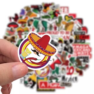 Mexican stickers, Mexico stickers, Mexico, Mexican phrases, Mexican culture, laptop stickers, vinyl stickers, waterproof , Pack of 50 Pieces image 4