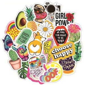50 pieces VSCO waterproof stickers | vinyl stickers| laptop stickers| decals