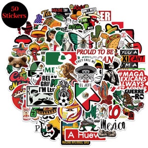 Mexican stickers, Mexico stickers, Mexico, Mexican phrases, Mexican culture, laptop stickers, vinyl stickers, waterproof , Pack of 50 Pieces