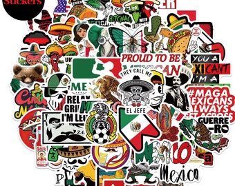 Mexikanische Sticker, Mexiko Sticker, Mexiko, mexikanische Phrasen, mexikanische Kultur, Laptop Sticker, Vinyl Sticker, wasserfest, Pack von 50 Stück