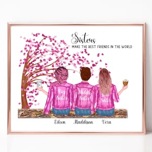 Stampa personalizzata delle sorelle, Stampa delle sorelle, Regalo delle sorelle, Regalo delle sorelle, Regalo per la sorella