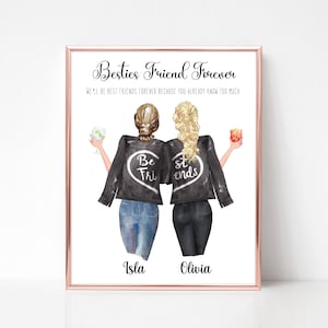 Personalized Gift for Friend | Best Friend Print | Friendship Keepsake | Best Friend  | Bestie Gift | BFF Gift | Friendship Print | Sister