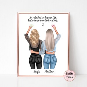 Best Friend Print, Gift for Friend, Personalized Friend Print, Best Friend Gift, Besties Gift, BFF Print