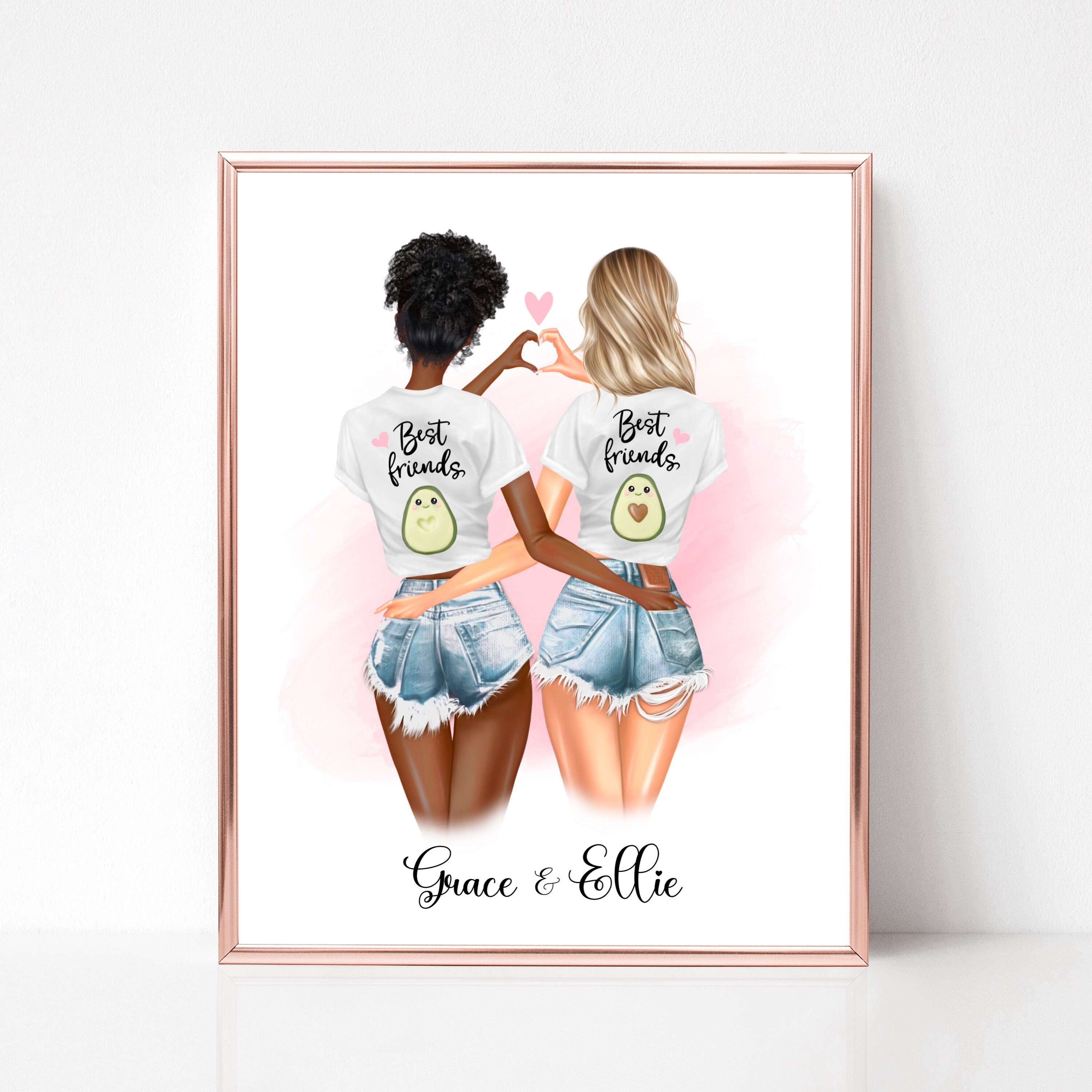 Best Friend Print Friendship Print Personalised Best Friend Etsy UK