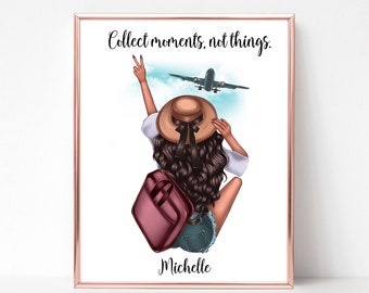 Travel Print, Wanderlust print, Traveler Gift, Best Friend Gift, Gift For Her, Birthday Gift for her, Personalised Print, Gift for friend