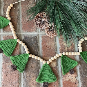Christmas Garland Crochet Christmas Tree Garland Christmas Tree Christmas Decor