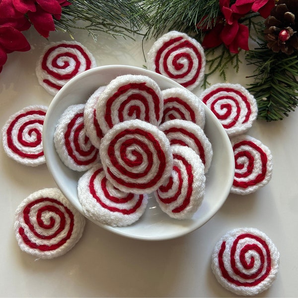 Peppermint candy  / Christmas decor / Crochet peppermint