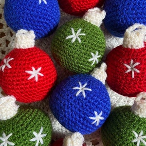 Crochet Christmas Ornaments: Handmade Holiday Decor, Set of 3